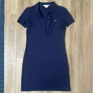 Classic navy blue Lacoste polo dress xs 35” long